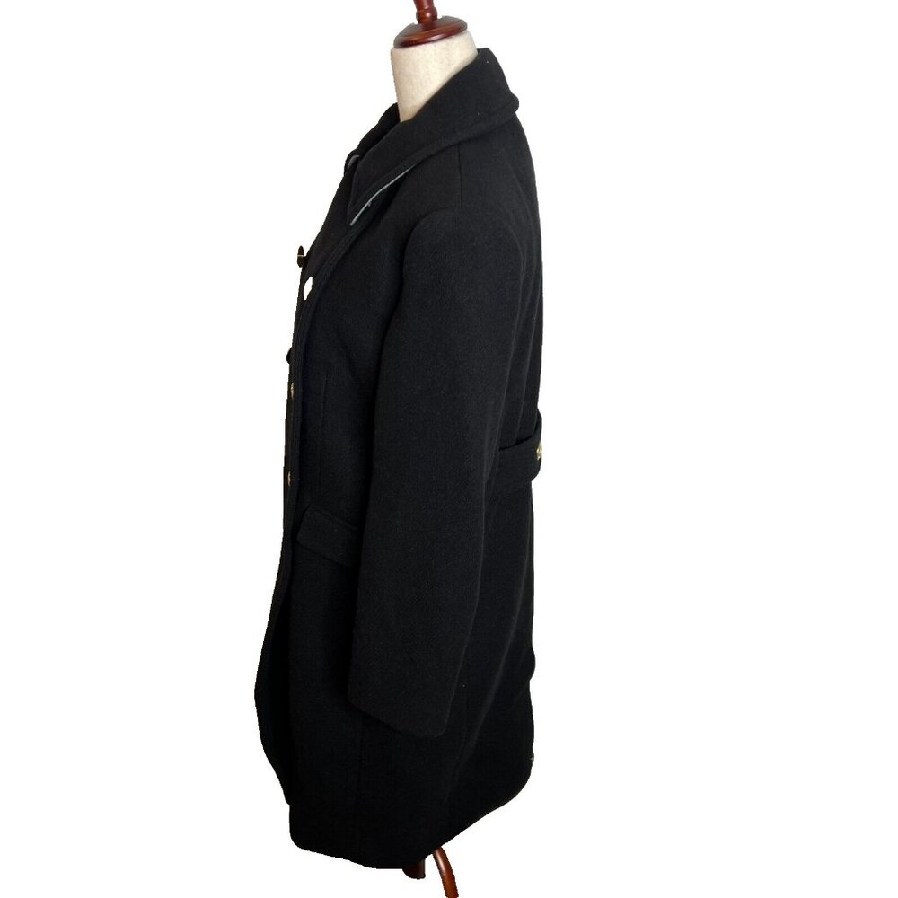 J. Crew Black Double-Breasted Coat with Gold Buttons - Picture 5 of 10